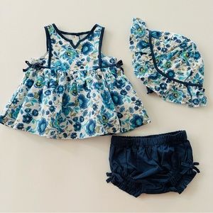 Savannah 0-3 Months Baby Girl Floral Set Outfit Spring Summer